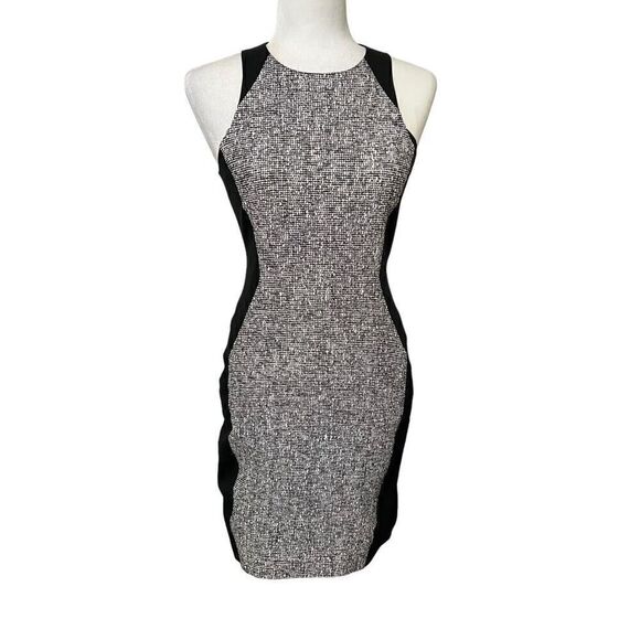 Rag & Bone XSmall Women's White & Black Weave Pattern Bodycon Sheath Dress* - Picture 1 of 11